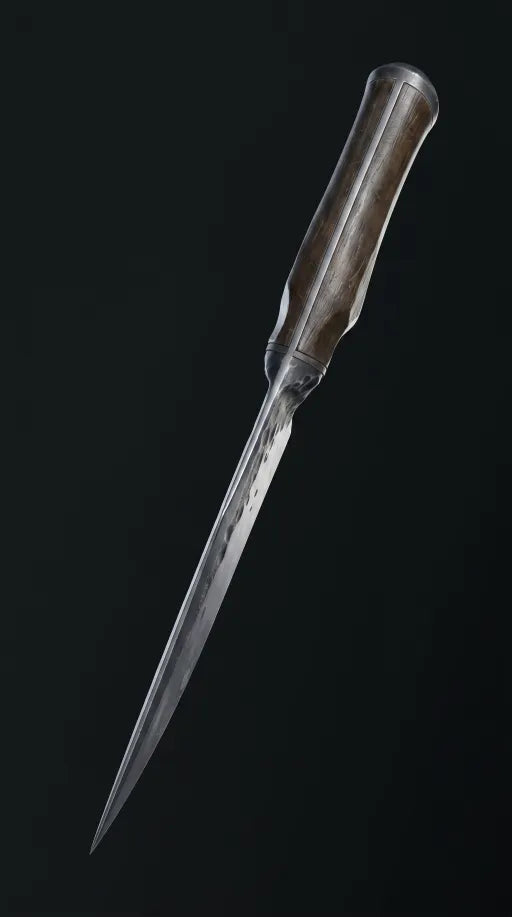 🏕️ Cuțit Wilderness Forged Hunter – Lamă fixă robustă cu mâner din lemn masiv și teacă din piele vintage